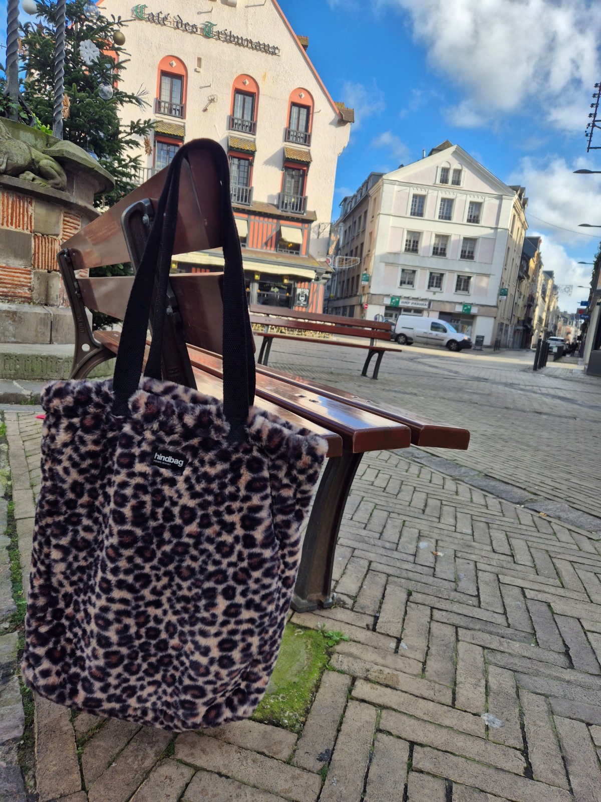 Sac Hindbag Paul fausse fourrure léopard disponible chez Evasion Dieppe