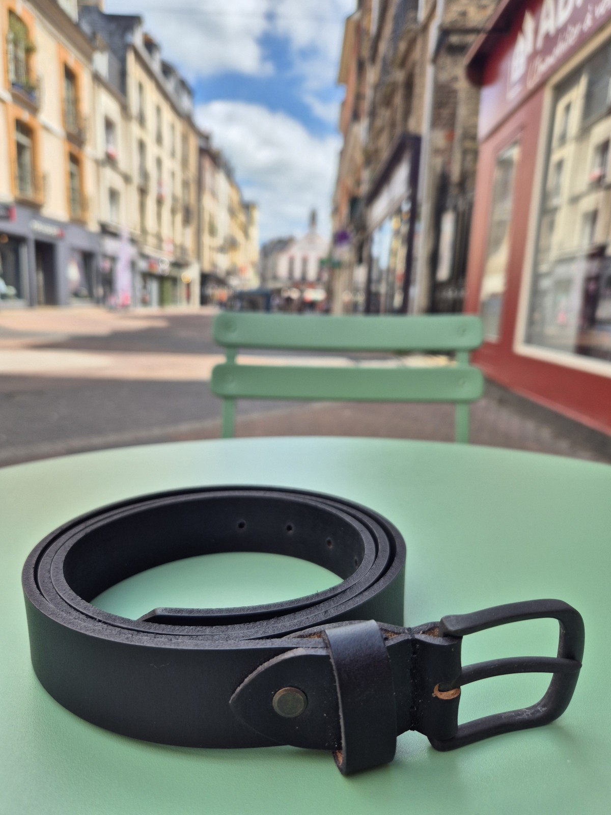 Ceinture noire Paul Marius en cuir indisponible chez Evasion Dieppe