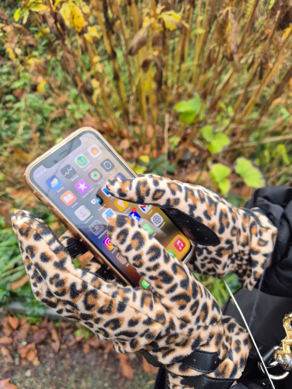 Gants tactiles Isotoner polaire léopard indisponibles chez Evasion Dieppe