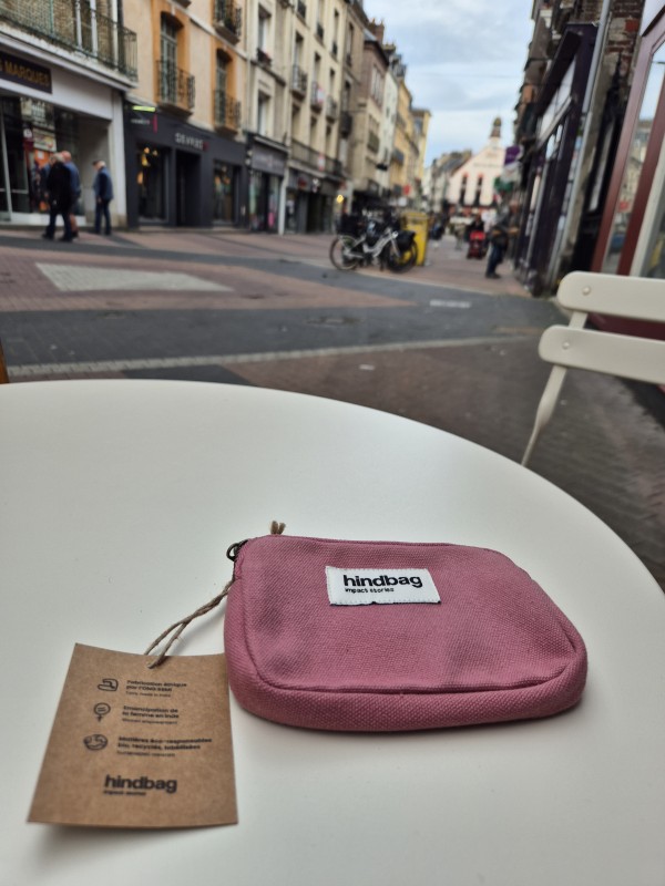 Portefeuille porte-monnaie Hindbag Lili rose blush disponible chez Evasion Dieppe