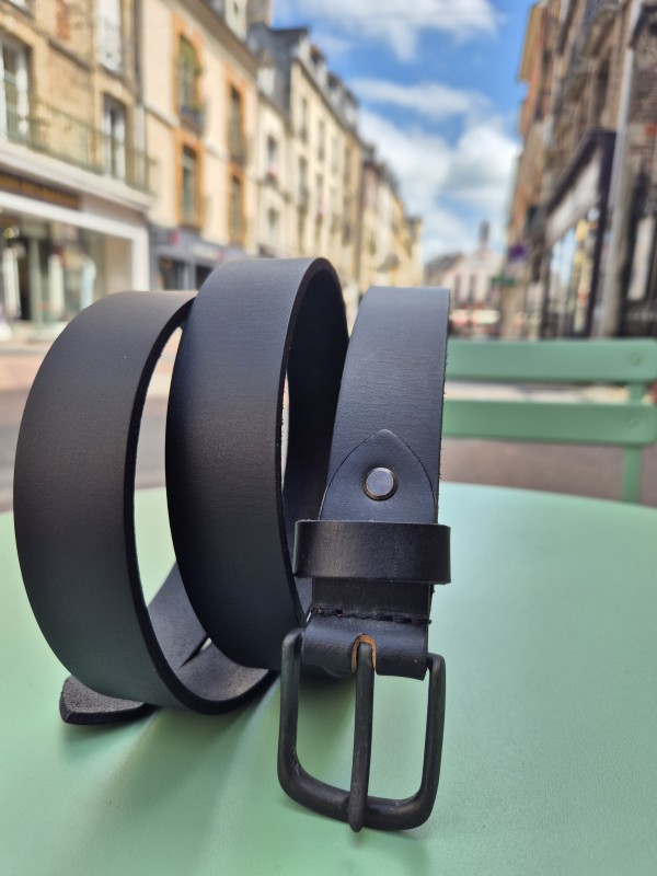 Ceinture noire Paul Marius en cuir indisponible chez Evasion Dieppe