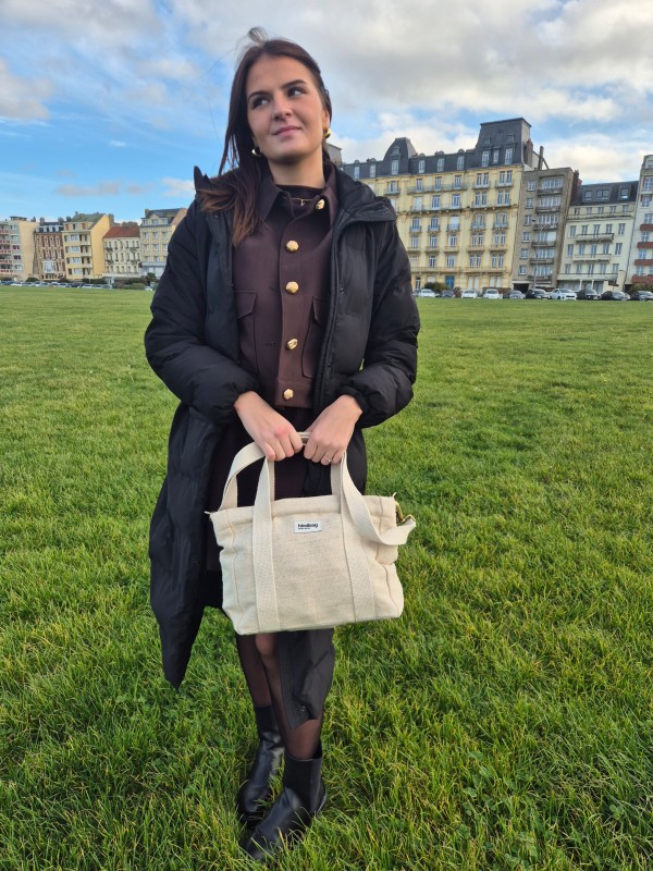 Sac bandoulière Hindbag Louise jute disponible chez Evasion Dieppe