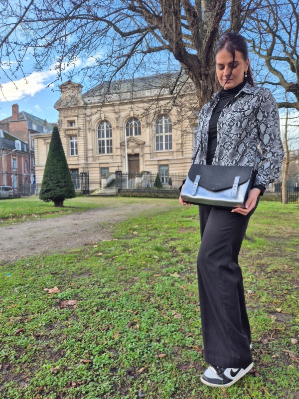 Sac Paul Marius L'indispensable argenté noir disponible chez Evasion Dieppe