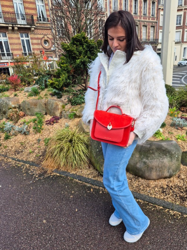 Sac Paul Marius Mademoiselle George Fusion rouge indisponible chez Evasion Dieppe
