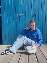 Sac bandoulière les Tropéziennes beige marine disponible chez Evasion Dieppe