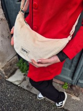 Sac Hindbag Andréa velours crème disponible chez Evasion Dieppe