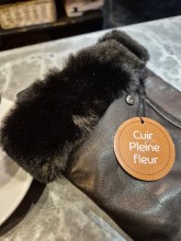 Gants Isotoner cuir doublé chaud avec revers fausse fourrure indisponible chez Evasion Dieppe