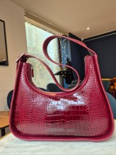 Sac Paul Marius Victoire croco vernis bordeaux indisponible chez Evasion Dieppe