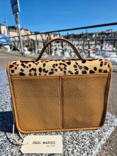 Sac bandoulière Paul Marius Mademoiselle George léopard beige disponible chez Evasion Dieppe