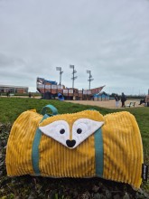 Sac de voyage les Déglingos version renard disponible chez Evasion Dieppe