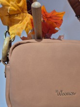 Sac bandoulière Woomen Héliconia marron disponible chez Evasion Dieppe