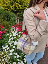 Sac bandoulière Woomen beige lavande disponible chez Evasion Dieppe